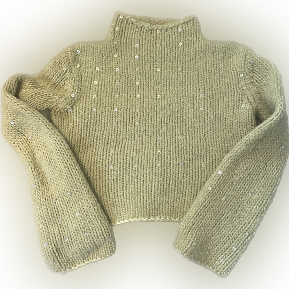 Elegant Cream Turtleneck Sweater
